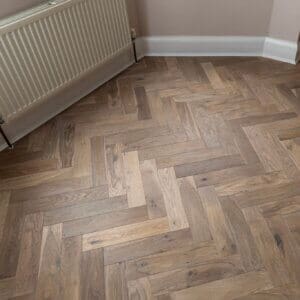 Nature 15/4 x 90mm Grey Haze Oak Herringbone Engineered Wood Flooring