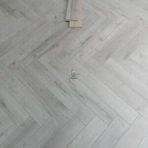 Fusion Grey Oak Herringbone Laminate Flooring