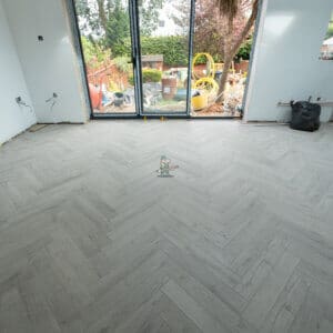 Oak Robust Grey Herringbone Laminate Flooring