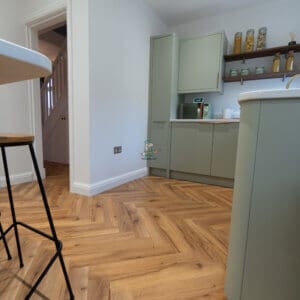 12mm Fusion Oak Robust Fumed Herringbone Laminate Flooring