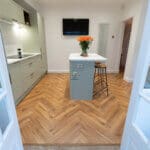 Oak Robust Fumed Herringbone Laminate - Kitchen