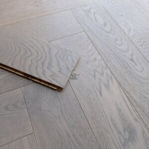 Large Grey Oak Herringbone Engineered Flooring