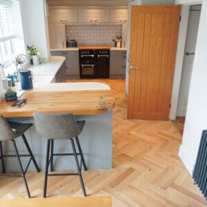 Riviera 14/3mm Natural Oak Herringbone Engineered Flooring