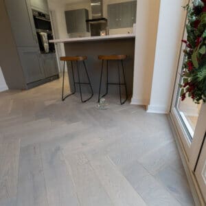 Grey Oak Herringbone Engineered Wood Flooring 14/3mm