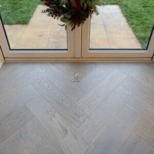 Big Grey Oak Herringbone Engineered Flooring