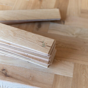 Natural Brushed & Oiled Oak Herringbone Flooring