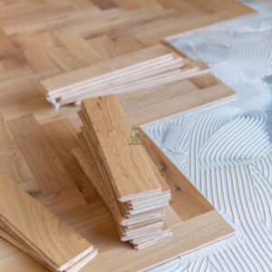 Brushed & Oiled Oak Herringbone Flooring