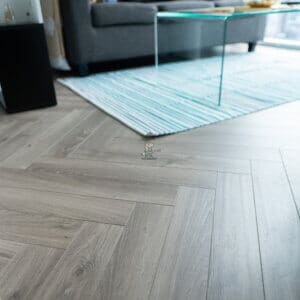 Riverbed Oak Grey Herringbone Laminate Flooring