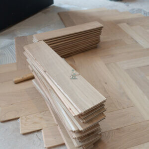 Invisible Light Oak Herringbone Engineered Wood Flooring