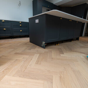 14/3 x 90mm Pale Invisible Oak Herringbone Engineered Wood Flooring