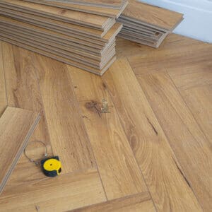 Oak Robust Natural Herringbone 12mm Flooring