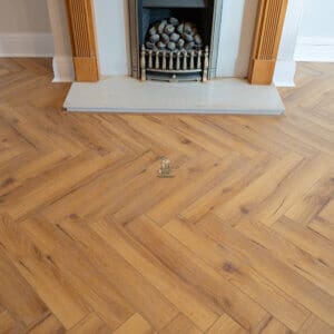 Oak Robust Natural Herringbone Laminate Flooring