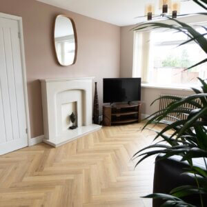 Fusion 12mm Warren Oak Herringbone Laminate Flooring