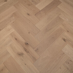 150mm Pale Invisible Oak Herringbone Engineered Wood Flooring