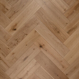 Wide Natural Oak Herringbone Engineered Wood Flooring