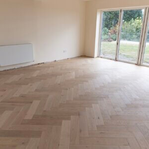 Riviera 14/3 x 125mm Pale Invisible Oak Herringbone Engineered Wood Flooring