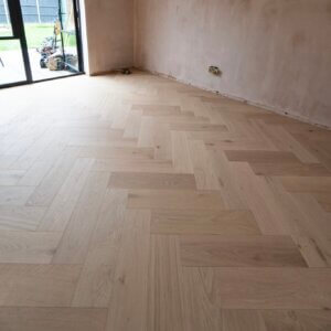 Riviera Click 14/3 x 150mm Pale Invisible Oak Herringbone Engineered Wood Flooring