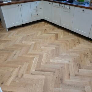 Riviera 18/4 x 90mm Natural Brushed Oak Herringbone Engineered Wood Flooring