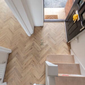 Seashell Oak Herringbone Flooring