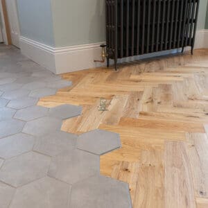 15mm Natural Oak Herringbone Engineered Flooring