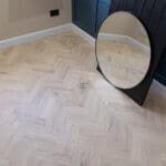 Smooth Invisible Oak Herringbone Wood Flooring