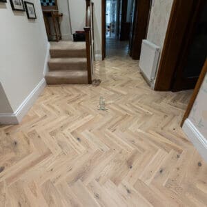 15mm Seashell Oak Herringbone Engineered Wood Flooring