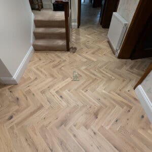 Seashell Oak Herringbone Engineered Wood Flooring