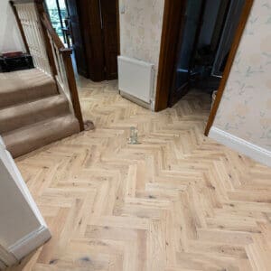 Seashell Oak Herringbone Engineered Flooring