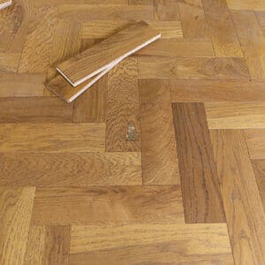 Burnham Oak Golden Brushed Oiled Herringbone Engineered Wood