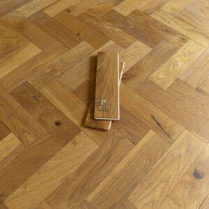 Cambridge Burnham Oak 10/3 x 80mm Golden Brushed Oiled Herringbone Engineered Wood Flooring