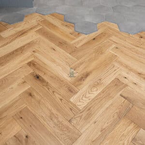 Nature 15/4 x 90mm Natural Brushed Oak Herringbone Engineered Wood Flooring