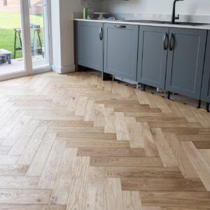 Nature 18/5 x 100mm LARGE Natural Brushed Oak Herringbone Engineered Wood Flooring