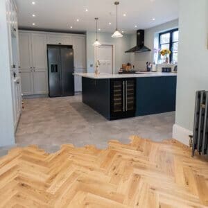 Nature 15/4 x 90mm Natural Brushed Oak Herringbone Engineered Wood Flooring