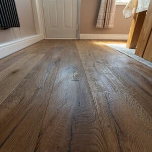 Medium Oak Distressed Engineered Wood Flooring