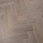 150mm White Washed Oak Herringbone Engineered Flooring