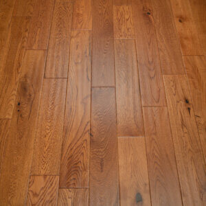 125mm Golden Oak Handscraped Lacquered Engineered Wood Flooring