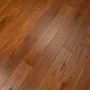 18/5 x 125mm Golden Oak Handscraped Lacquered Engineered Wood Flooring