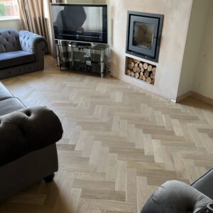 Berlin 14/3 x 90mm Oak Invisible Oiled Herringbone Engineered Wood Flooring