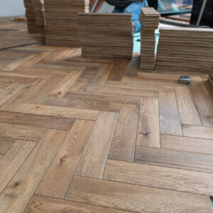 Berlin 14/3 x 90mm Cottage Oak Herringbone Engineered Wood Flooring