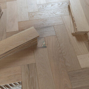 Berlin 14/3 x 90mm Oak Invisible Oiled Herringbone Engineered Wood Flooring