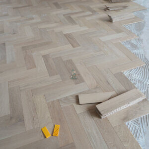 Berlin 14/3 x 90mm Oak Invisible Oiled Herringbone Engineered Wood Flooring