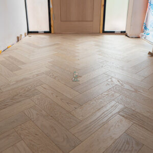 Berlin 14/3 x 90mm Oak Invisible Oiled Herringbone Engineered Wood Flooring