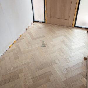 Berlin 14/3 x 90mm Oak Invisible Oiled Herringbone Engineered Wood Flooring