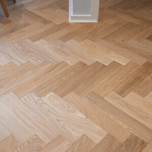 Berlin 14/3 x 90mm Oak Natural Brushed & Oiled Herringbone Engineered Wood Flooring