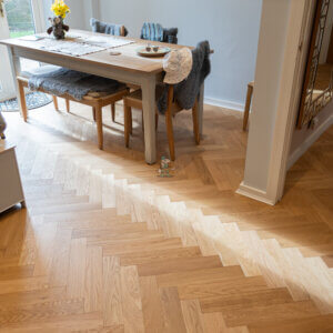 Berlin 14/3 x 90mm Oak Natural Brushed & Oiled Herringbone Engineered Wood Flooring