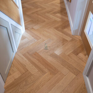 Berlin 14/3 x 90mm Oak Natural Brushed & Oiled Herringbone Engineered Wood Flooring