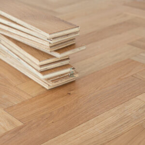 Berlin 14/3 x 90mm Oak Natural Brushed & Oiled Herringbone Engineered Wood Flooring