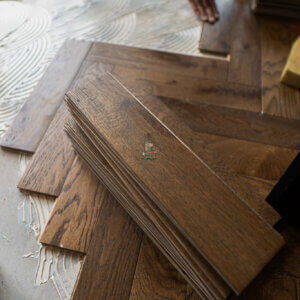 Berlin 14/3 x 90mm Deep Smoked Oak Herringbone Engineered Wood Flooring