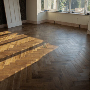 Berlin 14/3 x 90mm Deep Smoked Oak Herringbone Engineered Wood Flooring