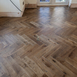 Berlin 14/3 x 90mm Deep Smoked Oak Herringbone Engineered Wood Flooring